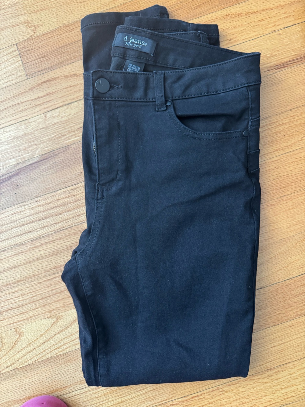 d. jeans Women's Straight Leg Black Jeans